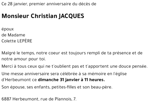 Christian JACQUES