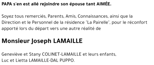 Joseph LAMAILLE