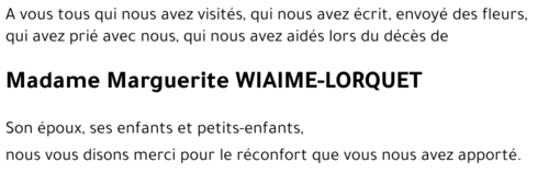 Marguerite LORQUET