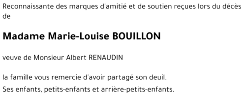 Marie-Louise BOUILLON