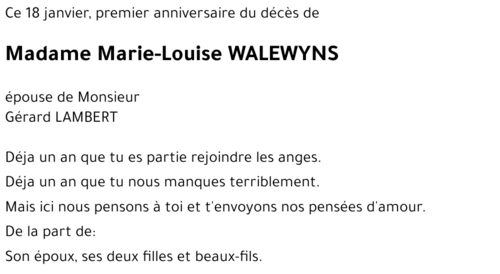 Marie-Louise WALEWYNS