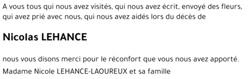 Nicolas LEHANCE
