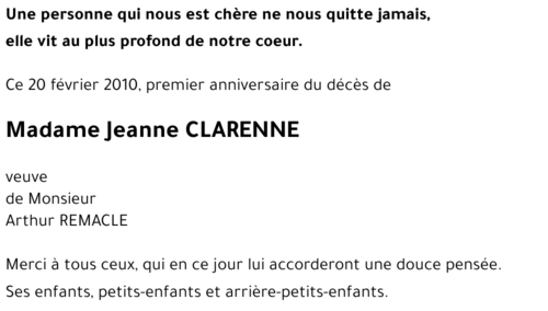 Jeanne CLARENNE