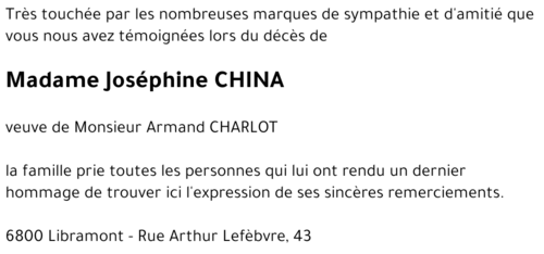 Joséphine CHINA