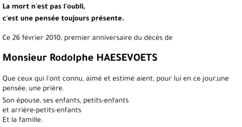 Rodolphe HAESEVOETS