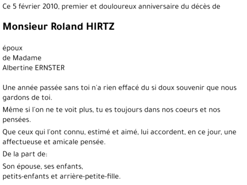Roland HIRTZ