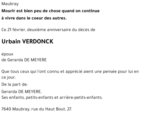 Urbain VERDONCK