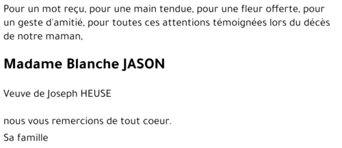 Blanche JASON