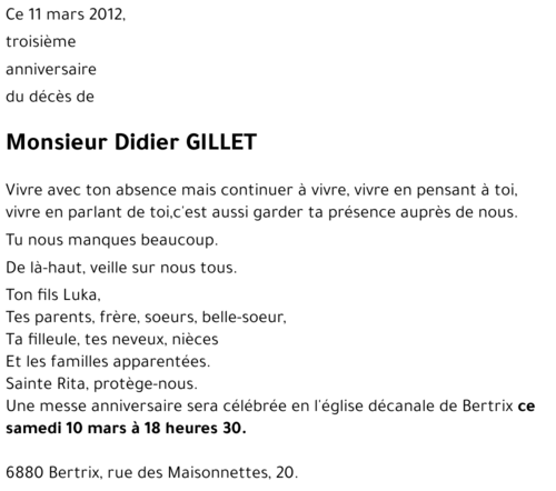 Didier GILLET