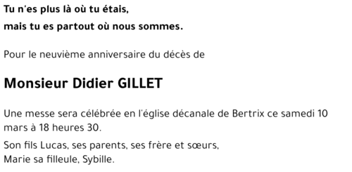 Didier GILLET