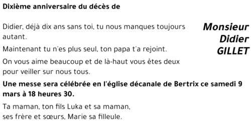 Didier GILLET