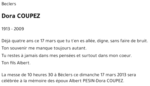 Dora COUPEZ