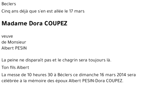 Dora COUPEZ