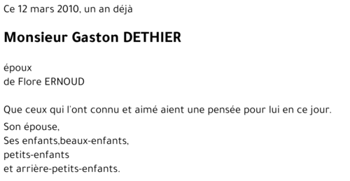 Gaston DETHIER