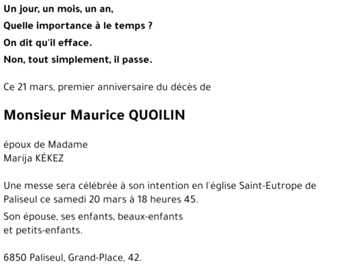 Maurice QUOILIN