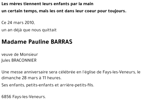 Pauline BARRAS