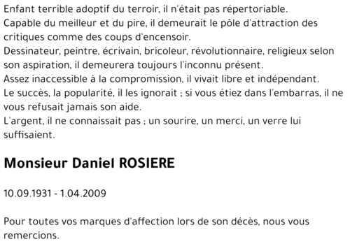 Daniel ROSIÈRE