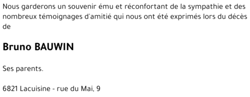 Bruno BAUWIN