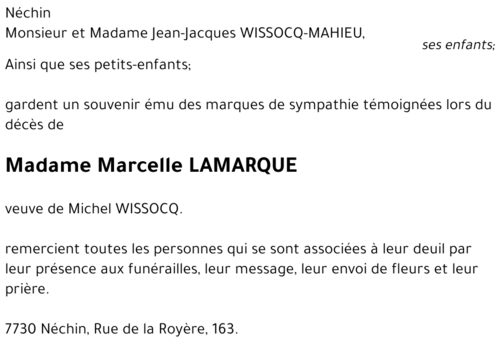 Marcelle LAMARQUE