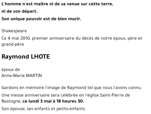 Raymond LHOTE