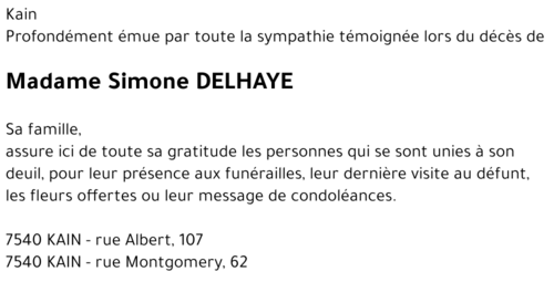 Simone DELHAYE