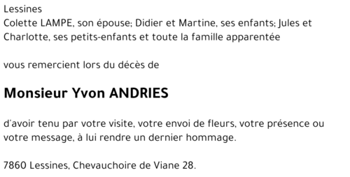 Yvon ANDRIES