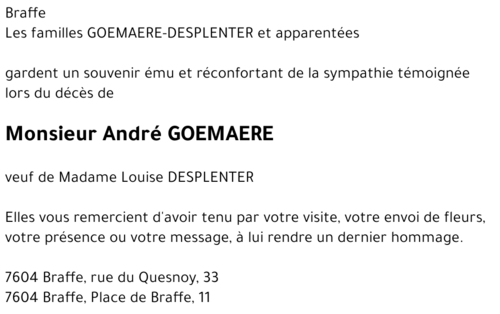 André GOEMAERE