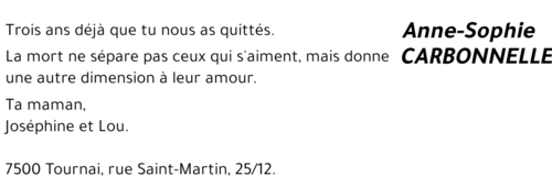 Anne-Sophie CARBONNELLE