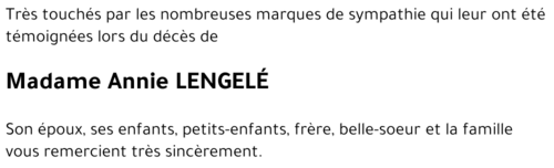 Annie LENGELÉ
