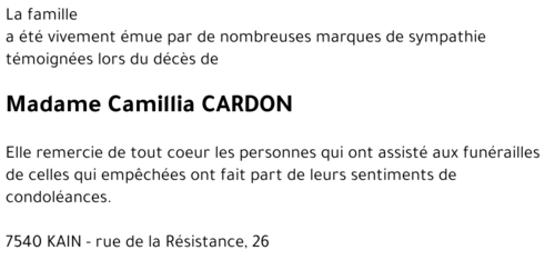 Camillia CARDON