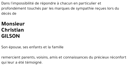 Christian GILSON