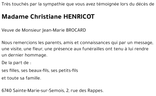 CHRISTIANE HENRICOT