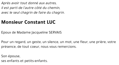 Constant LUC