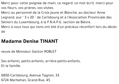 Denise TINANT