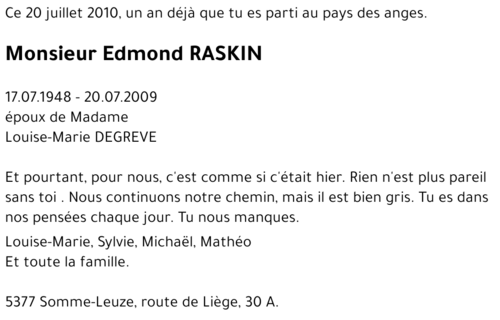 Edmond RASKIN