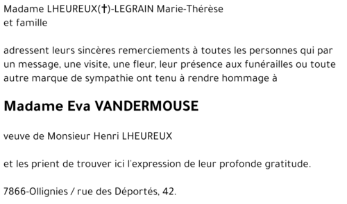 Eva VANDERMOUSE