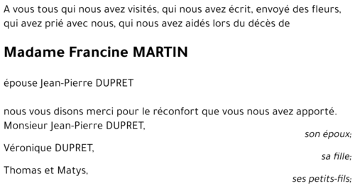 Francine MARTIN