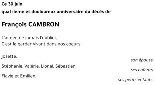 François CAMBRON