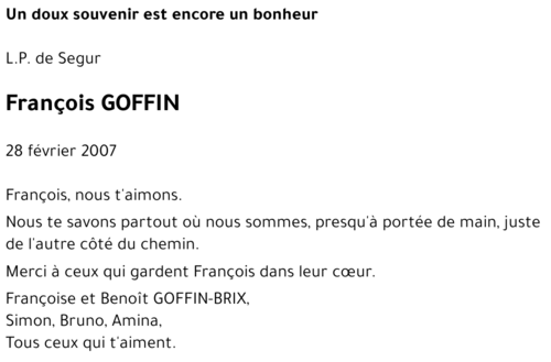François GOFFIN