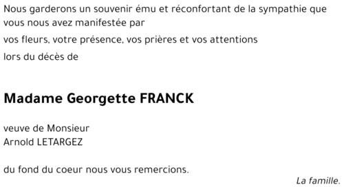 Georgette FRANCK