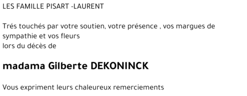 GILBERTE DEKONINCK
