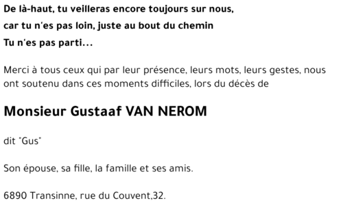 Gustaaf VAN NEROM