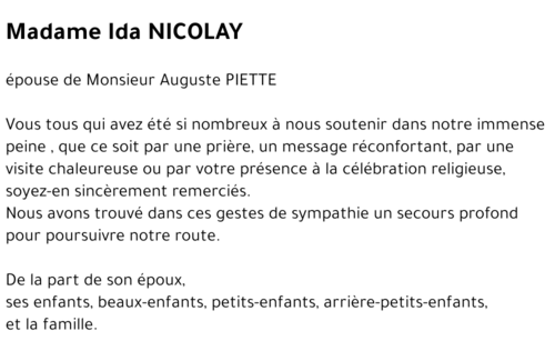 Ida NICOLAY