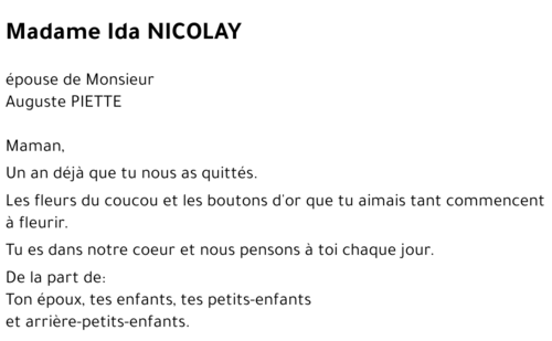 Ida NICOLAY