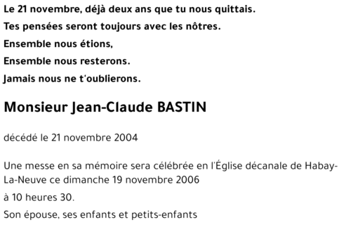 Jean-Claude BASTIN