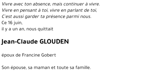 Jean-Claude GLOUDEN