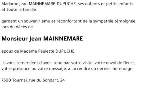 Jean MAINNEMARE