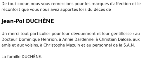 Jean-Pol DUCHÈNE