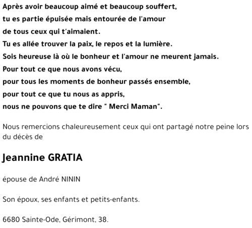 Jeannine GRATIA