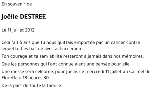Joelle DESTREE